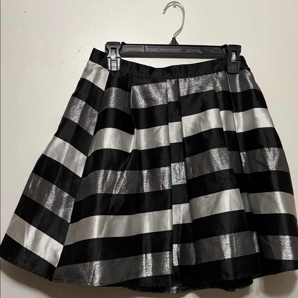 My Michelle Black and Silver Skater Skirt
